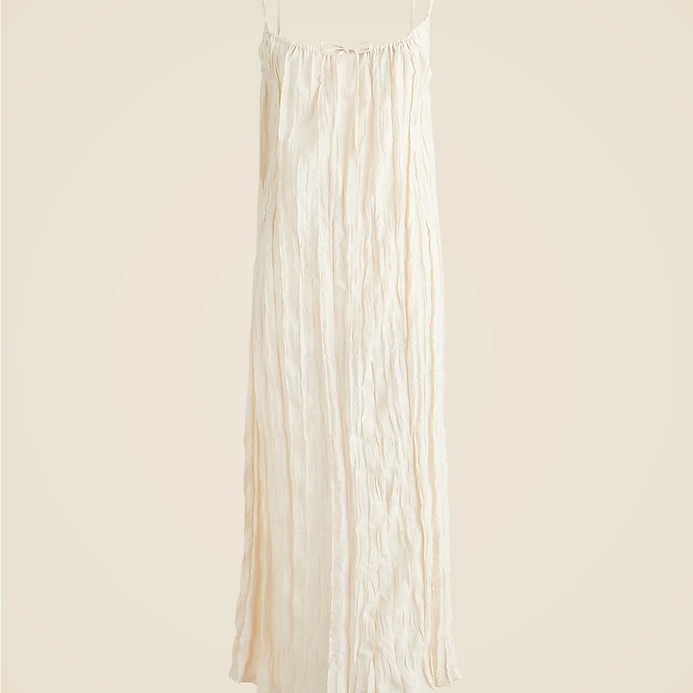 NWT J.Crew Crinkled Side Slit Midi Dress